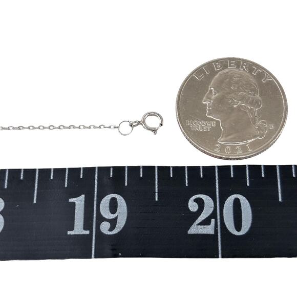 Cable Link Chain Necklace | Vintage Sterling Silver 925 | 17.5"-19.5" - Picture 2 of 3